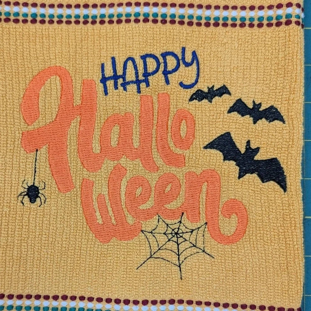 Happy Halloween Fall Thanksgiving Kitchen Bath Bar Hand Towel